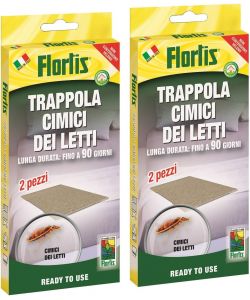 Flortis Trappola Cimici del Letto - 2 pz - Con Attrattivo Inodore