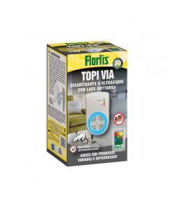Flortis Disabituante Topi a Ultrasuoni - Con Luce Notturna