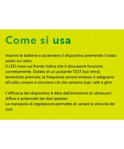 Flortis Dissuasore Ultrasuoni Portatile - Deterrente Topi e Ratti