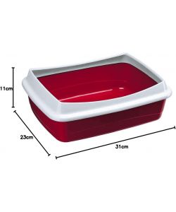 Ferplast Lettiera Gatti NIP 10 Plus Cassette Igienica Nera 47x36 cm