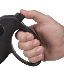 Ferplast Guinzaglio Nero Allungabile 5m - TG.M per Cani fino a 25 kg