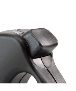 Ferplast Guinzaglio Nero Allungabile 5m - TG.M per Cani fino a 25 kg