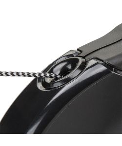 Ferplast Guinzaglio Nero Allungabile 5m - TG.M per Cani fino a 25 kg