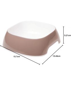 Ferplast Ciotola Glam Tortora 0,4L Antiscivolo per Cibo e Acqua Gatti