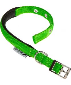 Ferplast Collare Cane Nylon Regolabile Verde 32-39 cm per Taglia Media