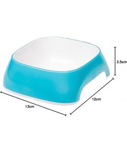 Ferplast Ciotola Glam Blu 0,2L Antiscivolo per Gatti Interni e Viaggi