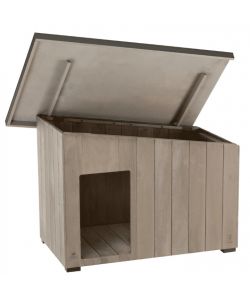 Ferplast Cuccia Cane Argo in Legno con Tetto Apribile 95,5x62,5 cm