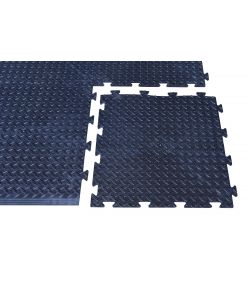 Art Plast Piastrella PVC Morbida Nera 50x50 cm Antiscivolo per Officine e Palestre