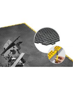 Art Plast Piastrella PVC Morbida Nera 50x50 cm Antiscivolo per Officine e Palestre