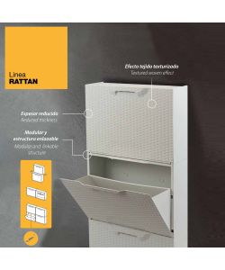 Art Plast Scarpiera Rattan Marrone - 51x17.3x41 cm