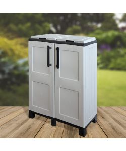 Art Plast Armadio per Raccolta Differenziata - Grigio - 68x37x90 cm