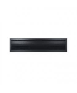 Griglia di ventilazione rettangolare grigia in alluminio 97.3x23 cm