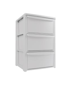 Artplast Cassettiera Bianca in Polipropilene 39x38,5x60cm - 3 Cassetti