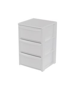 Artplast Cassettiera Bianca in Polipropilene 39x38,5x60cm - 3 Cassetti