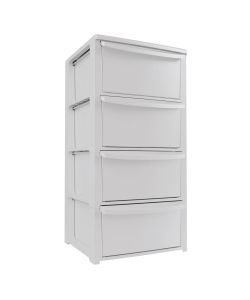 Art Plast Cassettiera 4 cassetti bianca 39x38,5x80,5 cm mobile portaoggetti