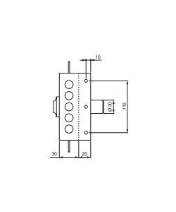 SERRATURA MOTTURA SERIE 30 63 MM QUINTUPLICE