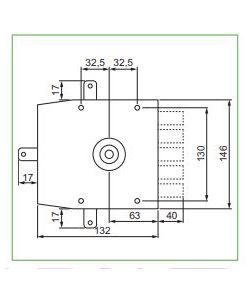 SERRATURA MOTTURA SERIE 30 63 MM QUINTUPLICE