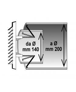 Griglia di Ventilazione in Plastica Bianca con Rete - 204x230 mm
