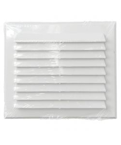 Griglia per Ventilazione in Plastica Bianca con Rete - 183x154 mm