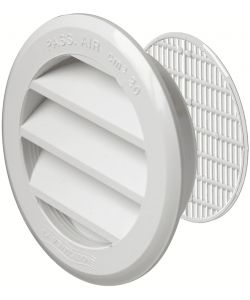 Griglia di Aerazione Incasso Tonda Bianco diam. 77 mm con Dosatore