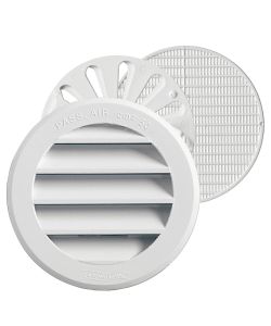 Griglia di Aerazione Incasso Tonda Bianco diam. 77 mm con Dosatore