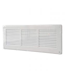 Griglia di Ventilazione Lamiera Bianca con Rete Antinsetti - 340x140mm
