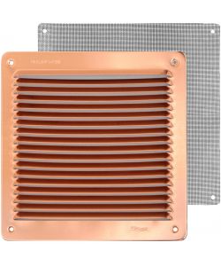 La Ventilazione Griglia di Areazione Quadrata Rame con Rete 228x228 mm