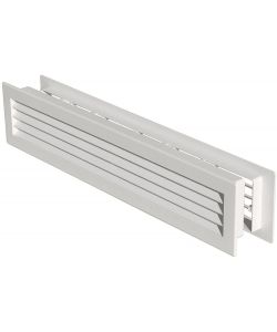 La Ventilazione Griglia Areazione Telescopica Plastica Bianca 480x98 mm