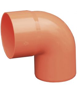 Curva 87� PVC Arancione d. 100 mm per Gronda - Raccordo Deflusso Acqua