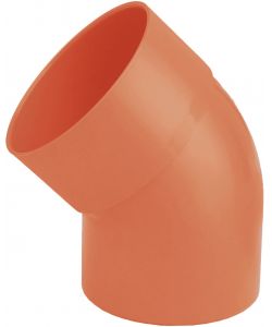 Curva 45� PVC Arancione d. 80 mm per Gronda - Raccordo Deflusso Acqua