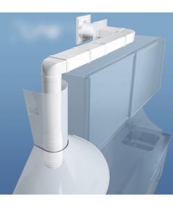 La Ventilazione Giunto in ABS per Aerazione Canalizzata d. 125 mm Bianco