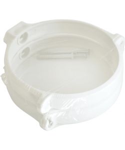 La Ventilazione Staffe Fermatubo 125 mm Bianche con Viti e Tasselli