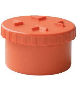 Tappo a vite in PVC per ispezione 80 mm arancione per tubi di scarico