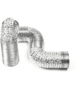 Tubo estensibile flessibile alluminio 100 mm lunghezza 0,5-3 m