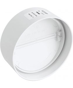 La Ventilazione Giunto Antiritorno d.125 mm Bianco con Valvola a Farfalla