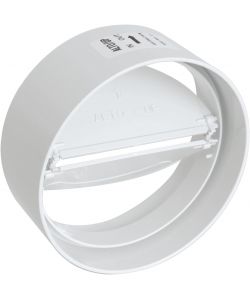 La Ventilazione Giunto Antiritorno d.125 mm Bianco con Valvola a Farfalla