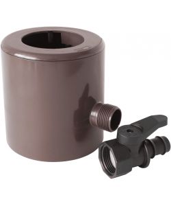 Recuperatore Acqua Piovana d. 63-80-100 mm con Parafoglie e Valvola Portagomma