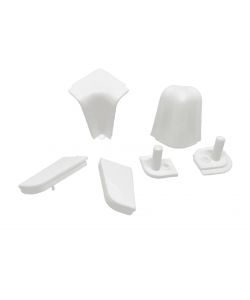 Accessori per Alzatina Rettangolare 6 Pz PVC Bianco Finitura Pulita