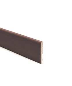 Battiscopa impiallacciato in abete liscio 90x10x2250 mm noce scuro
