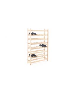Kimono Scaffale Abete 48 Bottiglie 120x78x25 cm - Kit Montaggio Incluso