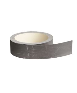 Bordo marmo preincollato per top cucina nero venato 33x5000 mm