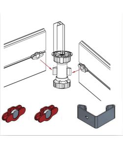 Gancio Magnetico Universale Angolare per Zoccolino Cucina 20x120x100mm