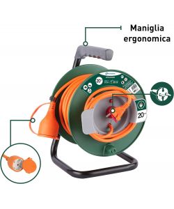 Avvolgicavo da giardino Electraline 20 Metri
