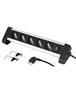 Electraline Multipresa da Scrivania - Nero - 2 Metri
