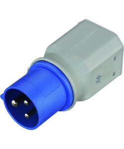 Adattatore industriale con presa polivalente e spina CEE 2P+T IP20 Electraline