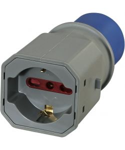 Adattatore industriale con presa polivalente e spina CEE 2P+T IP20 Electraline