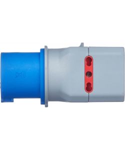 Electraline Adattatore CEE 3 Poli a Schuko Blu 10/16A con 2 Prese 10/16A