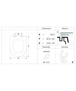 Sedile WC Clodia Bianco Lucido