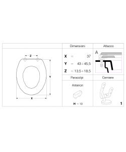 Sedile WC Noce forma universale