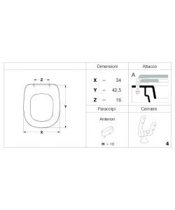 Sedile WC Tesi Bianco Ideal Standard